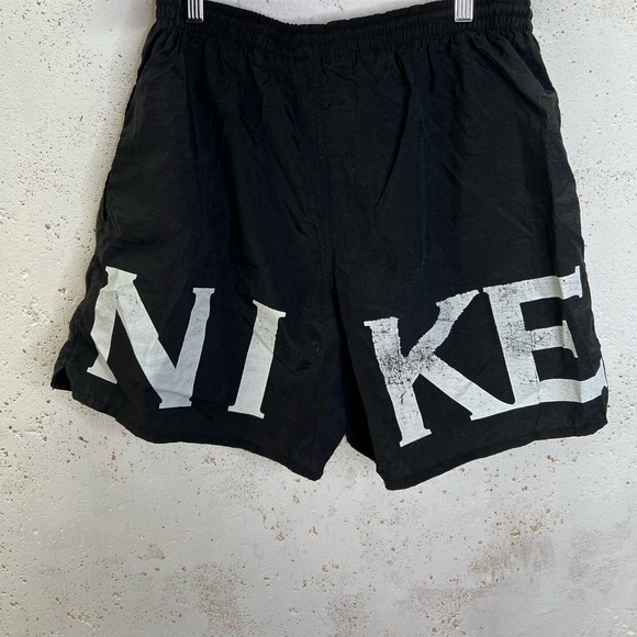 Nike Other - Vintage Nike 90s Spell Out Men’s Shorts Swim Trunks Black and White Size Medium